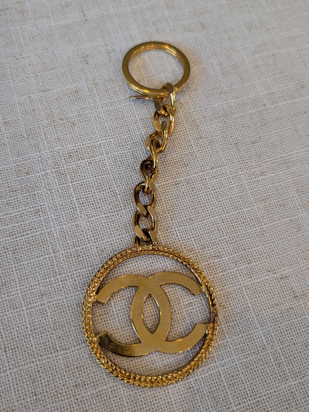 Chanel Vintage Gold Plated Keychain 2006